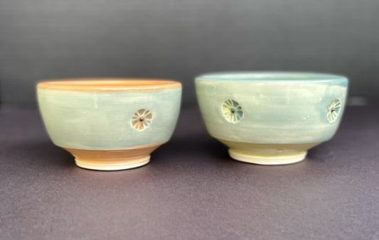 small bowl with flower stamp