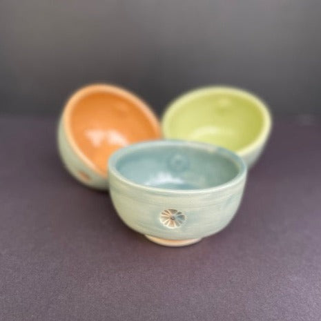 small bowl with flower stamp