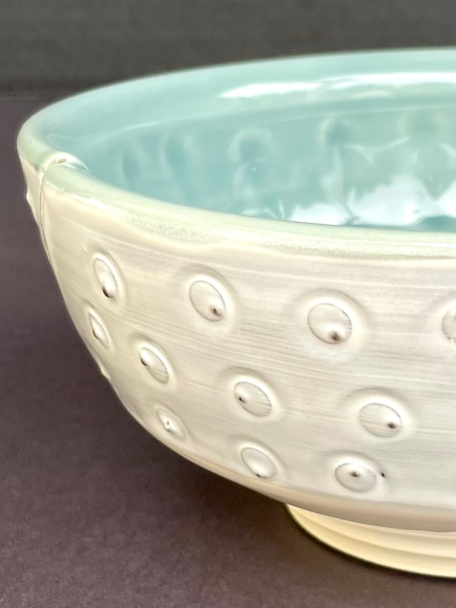 medium bowl with dots