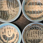 set of small bowls with slip design