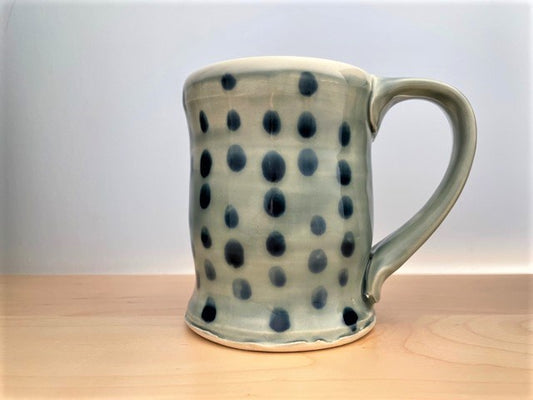 mug with blue spots